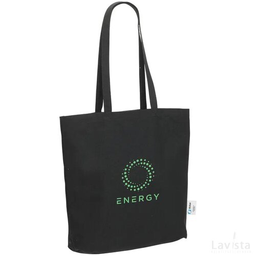Wolkat Rabat Recycled Textile Shopper Winkeltas Zwart