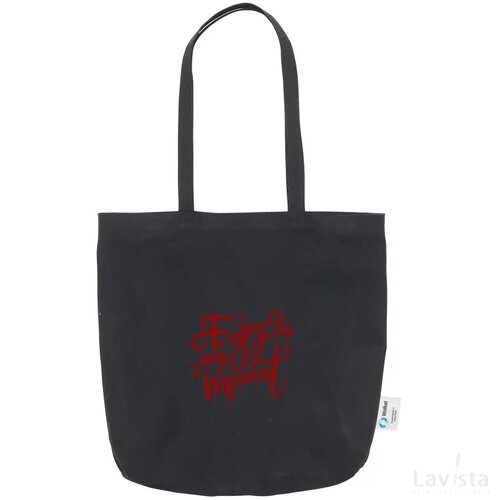 Wolkat Rabat Recycled Textile Shopper Winkeltas Zwart