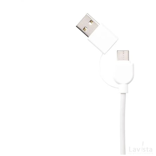 Charging Cable Rcs Recycled Abs-Tpe Oplaadkabel Wit