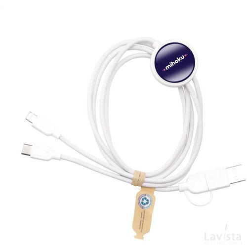 Charging Cable Rcs Recycled Abs-Tpe Oplaadkabel Wit