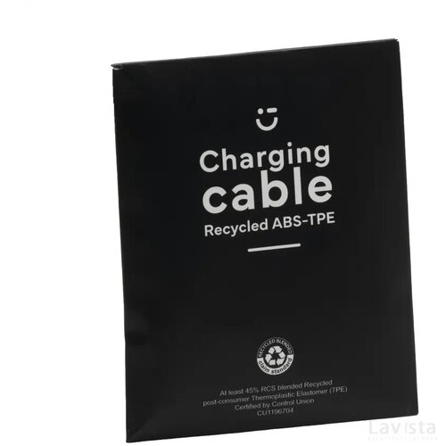 Charging Cable Rcs Recycled Abs-Tpe Oplaadkabel Zwart