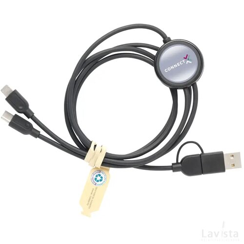 Charging Cable Rcs Recycled Abs-Tpe Oplaadkabel Zwart