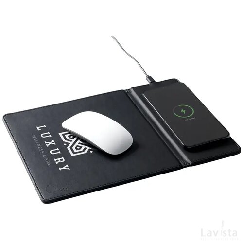 Recycled Wireless Charging Muismat Zwart