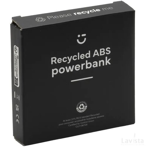 Compact Rcs Recycled Abs Powerbank Zwart
