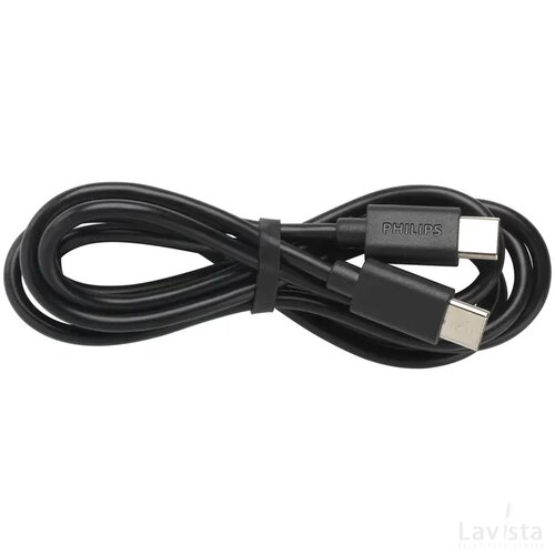 Philips Cable Usb-C To Usb-C Oplaadkabel Zwart