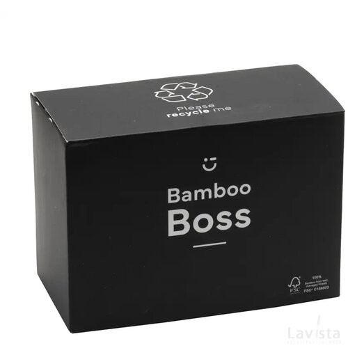 Bamboo Boss 15W Fsc-100% Draadloze Oplader/Penhouder Bamboe
