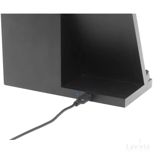 Bamboo Boss 15W Fsc-100% Draadloze Oplader/Penhouder Zwart