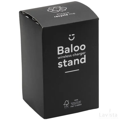 Baloo Fsc-100% Wireless Charger Stand 15W Oplader Bamboe