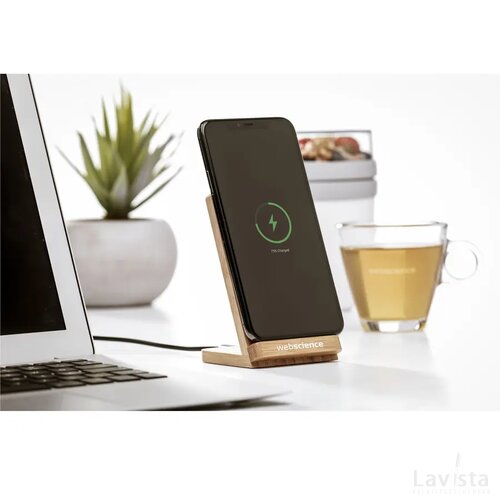 Baloo Fsc-100% Wireless Charger Stand 15W Oplader Bamboe