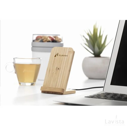 Baloo Fsc-100% Wireless Charger Stand 15W Oplader Bamboe