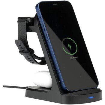 Triple-Up Rcs Recycled Abs Wireless Charger Stand Zwart