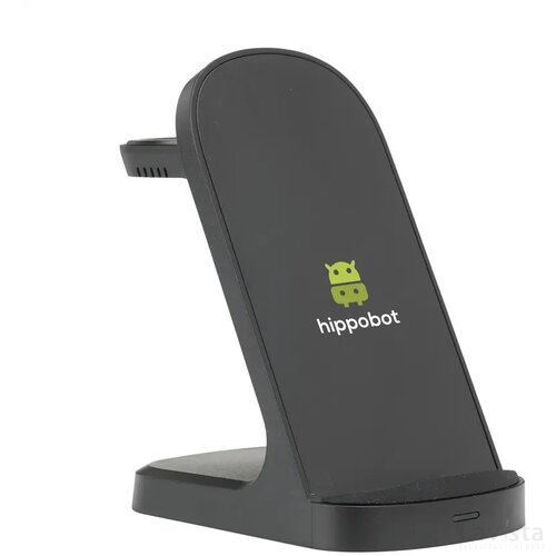 Triple-Up Rcs Recycled Abs Wireless Charger Stand Zwart
