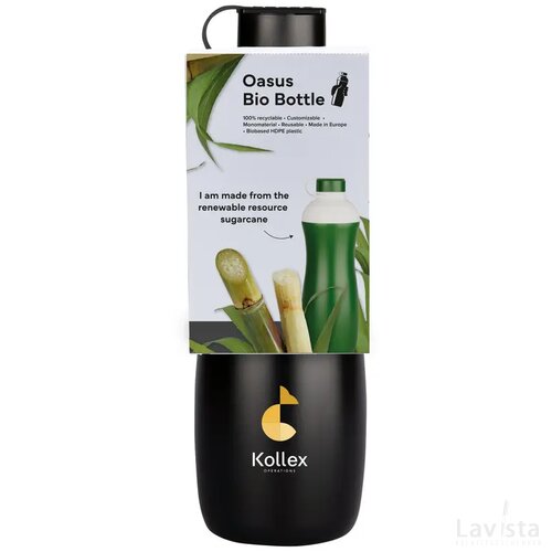 Oasus Bio Bottle 500 Ml Waterfles Zwart