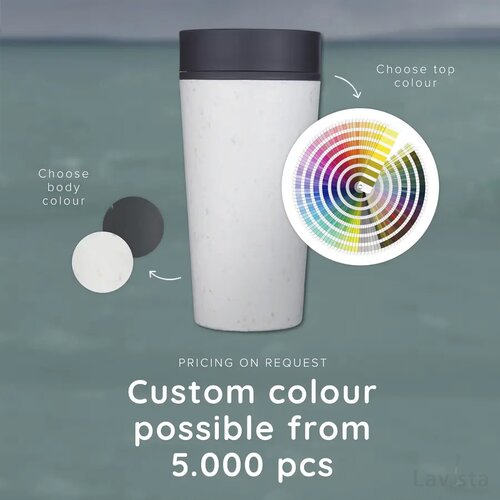 Circular&Co Recycled Coffee Cup 340 Ml Koffiebeker Grijs/Wit