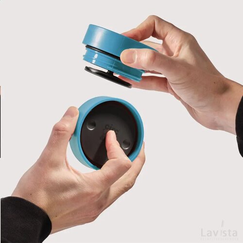 Circular&Co Recycled Coffee Cup 340 Ml Koffiebeker Wit/Pacific Blue