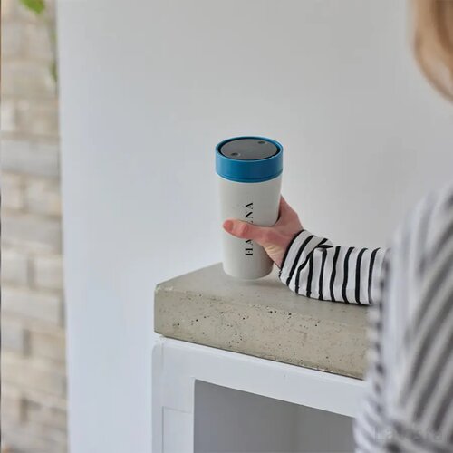 Circular&Co Recycled Coffee Cup 340 Ml Koffiebeker Wit/Pacific Blue