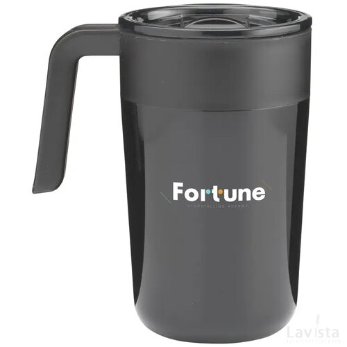 Fika Recycled Steel Cup 400 Ml Thermosbeker Zwart