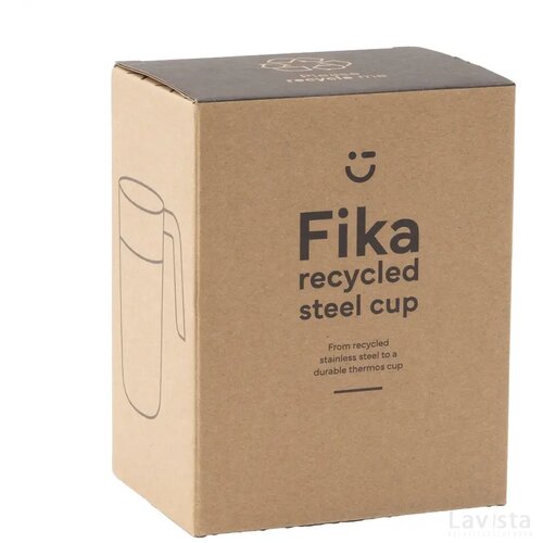 Fika Recycled Steel Cup 400 Ml Thermosbeker Zwart