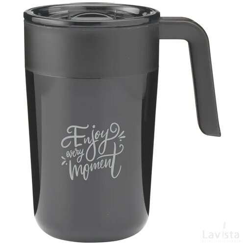 Fika Recycled Steel Cup 400 Ml Thermosbeker Zwart