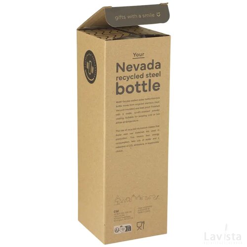 Nevada Rcs Recycled Steel Bottle 500 Ml Drinkfles Gebroken Wit