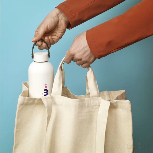 Nevada Rcs Recycled Steel Bottle 500 Ml Drinkfles Gebroken Wit