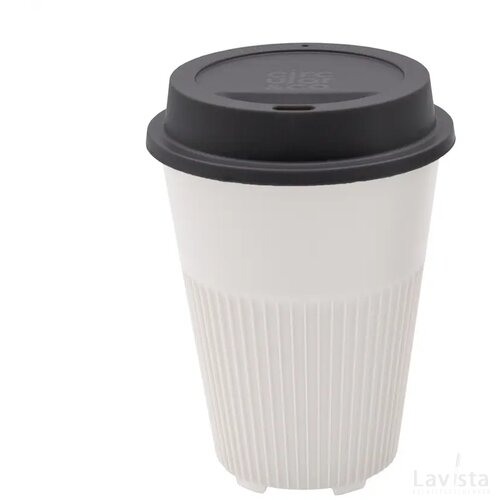 Circular&Co Returnable Cup Lid 227 Ml Koffiebeker Wit/Donkergrijs