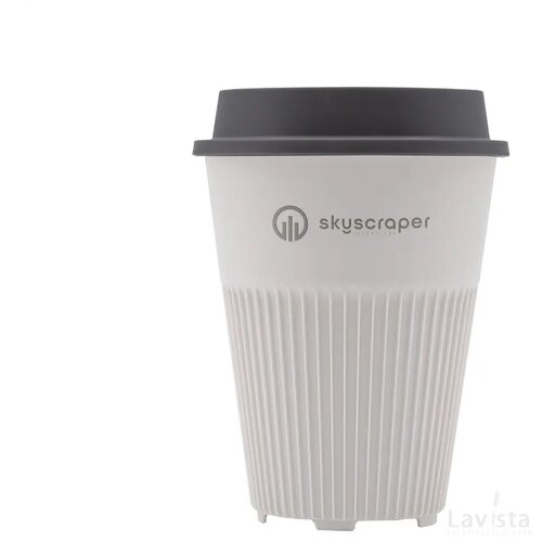 Circular&Co Returnable Cup Lid 227 Ml Koffiebeker Wit/Donkergrijs
