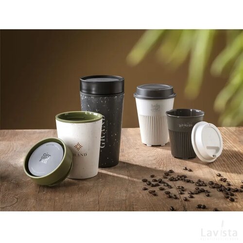 Circular&Co Returnable Cup Lid 227 Ml Koffiebeker Donkergrijs/Wit