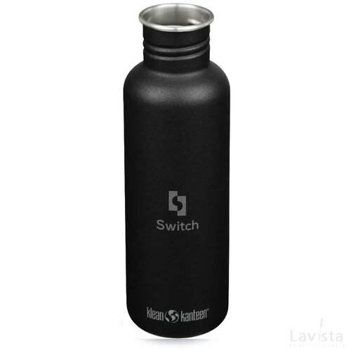 Klean Kanteen Classic Recycled Water Bottle 800 Ml Zwart