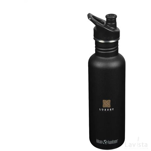 Klean Kanteen Classic Recycled Water Bottle 800 Ml Zwart