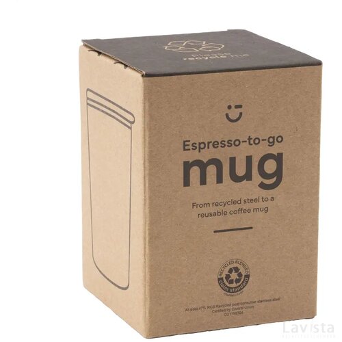 Espresso-To-Go Mug Rcs Recycled Steel 170 Ml Zwart