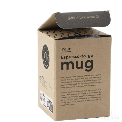 Espresso-To-Go Mug Rcs Recycled Steel 170 Ml Zwart