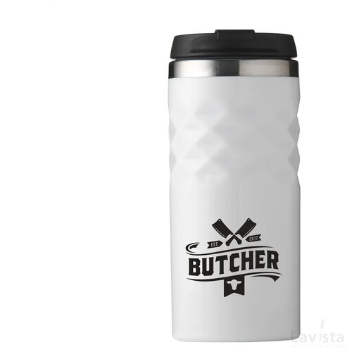 Geometric Mug Rcs Recycled Steel 280 Ml Thermosbeker Wit