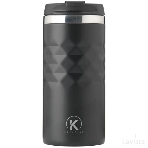 Geometric Mug Rcs Recycled Steel 280 Ml Thermosbeker Zwart