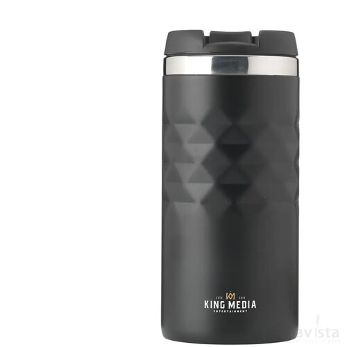 Geometric Mug Rcs Recycled Steel 280 Ml Thermosbeker Zwart