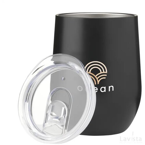 Huevo Rcs Recycled Steel Cup 350 Ml Thermobeker Zwart