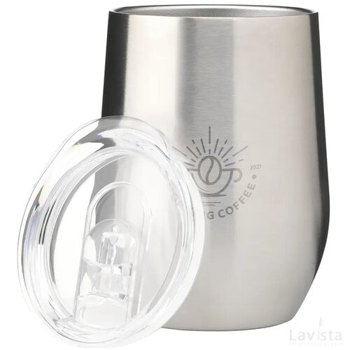 Huevo Rcs Recycled Steel Cup 350 Ml Thermobeker Zilver