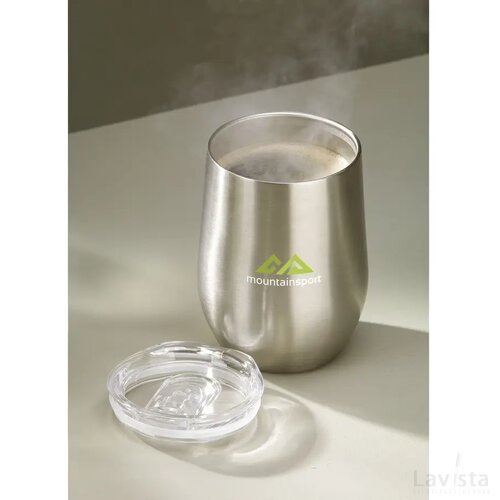 Huevo Rcs Recycled Steel Cup 350 Ml Thermobeker Zilver