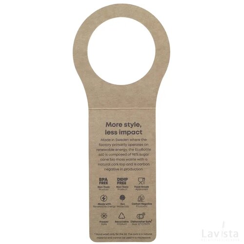 Ecobottle Slim 450 Ml Plant Based - Made In Eu Wit