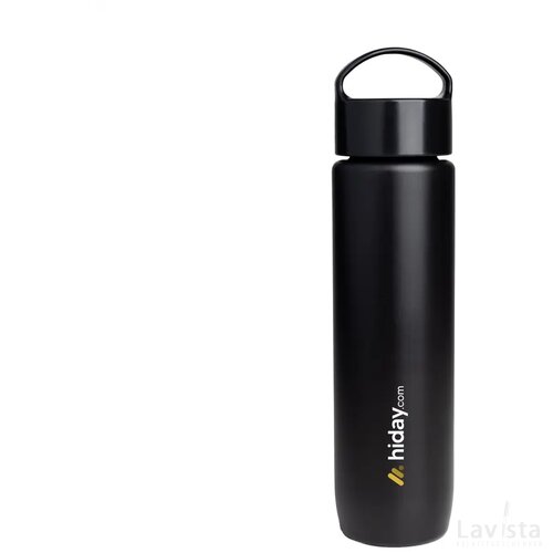 Ecobottle Slim 450 Ml Plant Based - Made In Eu Zwart