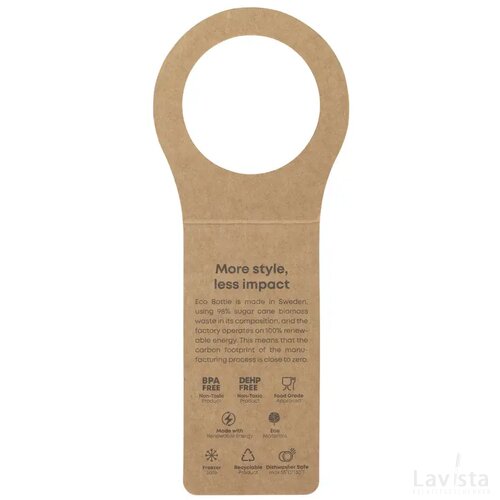 Ecobottle Slim 450 Ml Plant Based - Made In Eu Zwart