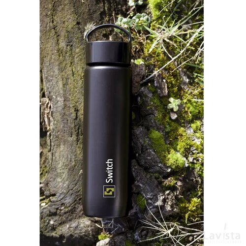 Ecobottle Slim 450 Ml Plant Based - Made In Eu Zwart