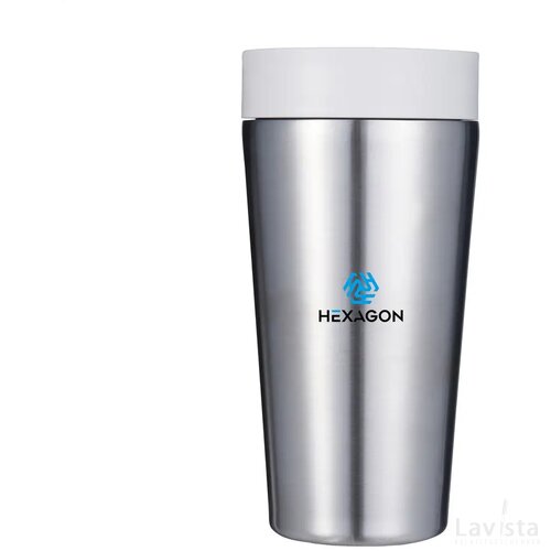 Circular&Co Recycled Stainless Steel Coffee Cup 340 Ml Wit