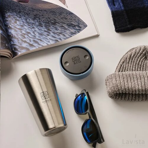 Circular&Co Recycled Stainless Steel Coffee Cup 340 Ml Blauw
