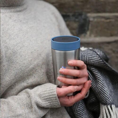 Circular&Co Recycled Stainless Steel Coffee Cup 340 Ml Blauw