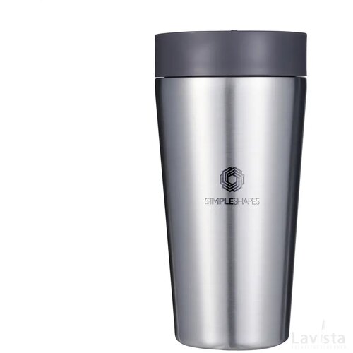 Circular&Co Recycled Stainless Steel Coffee Cup 340 Ml Zwart