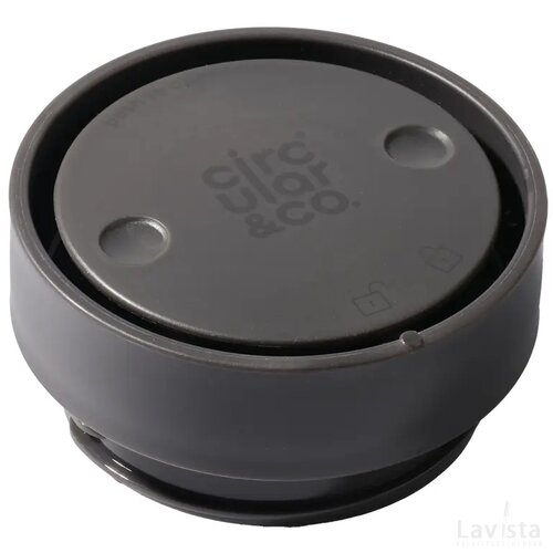 Circular&Co Recycled Stainless Steel Coffee Cup 340 Ml Zwart