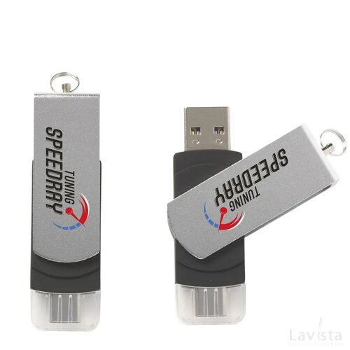Usb Dual Connect 3.0 - Type-C 16 Gb Zwart