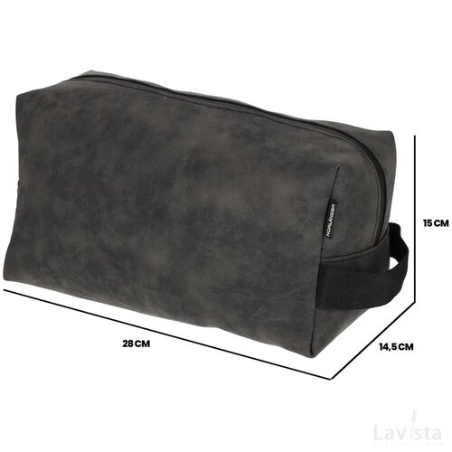 NORLÄNDER Nubuck Toilettas Grijs