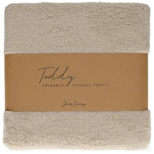 JENS Living Opvouwbare Poef Teddy Taupe